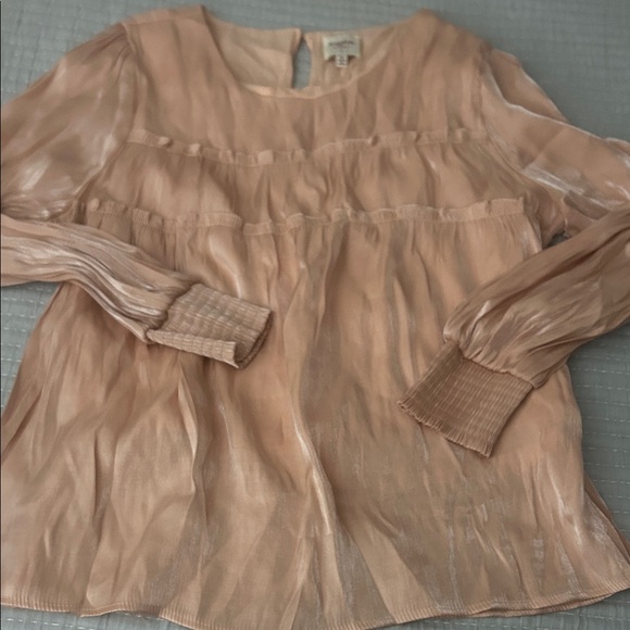 Hayden Tops - Hayden Shimmering Rose Gold Blouse